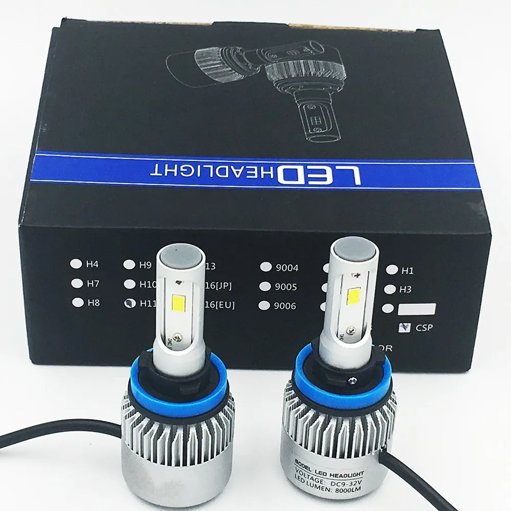 2X S2 H11 CSP Del Faro 72 Вт 8000LM LED Auto Fari Lampadina Della Luce di Nebbia 6500 K 24 V|led auto|24 vlampadina led auto |