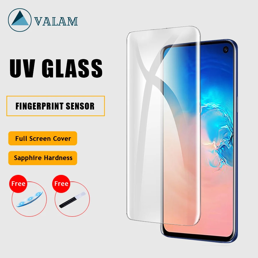 VALAM УФ полное закаленное стекло для Samsung S10 покрытие нано жидкое прозрачное