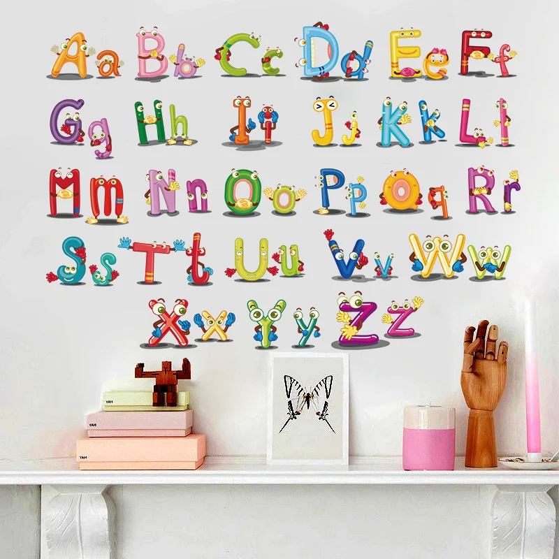 [Fundecor] картина по цифры и алфавит diy настенные наклейки для детских комнат обои