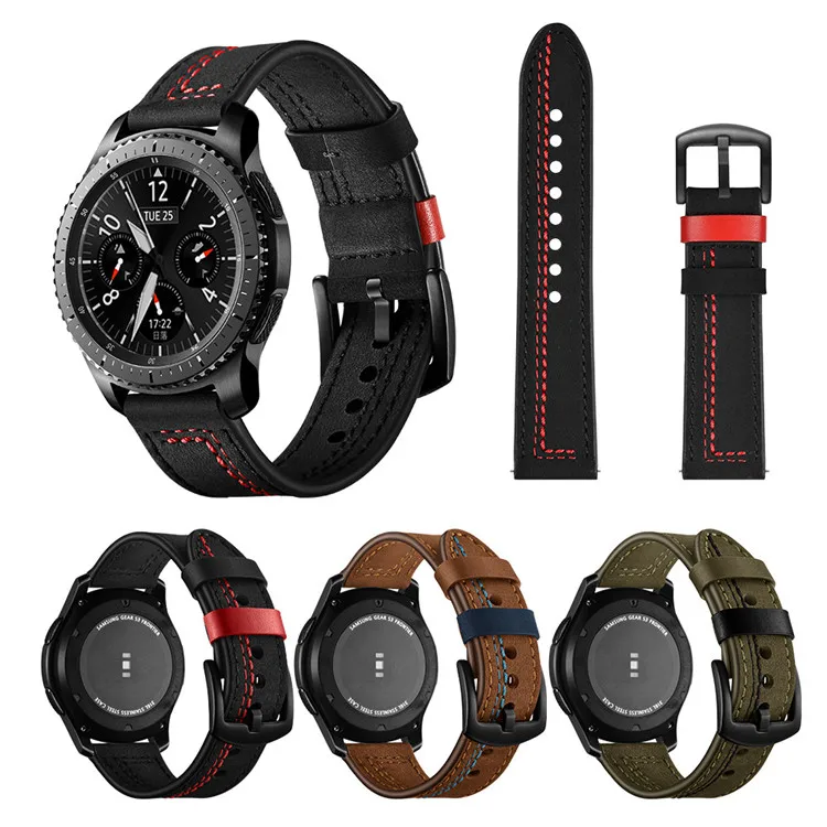 Ремешок из натуральной кожи для Samsung Galaxy 46 мм Gear S3 Frontier Band браслет смарт часов в