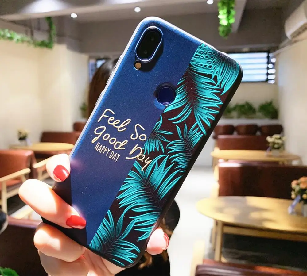 Чехол для Xiaomi Redmi Note 7 силиконовый чехол с рельефным рисунком мягкий роскошный из