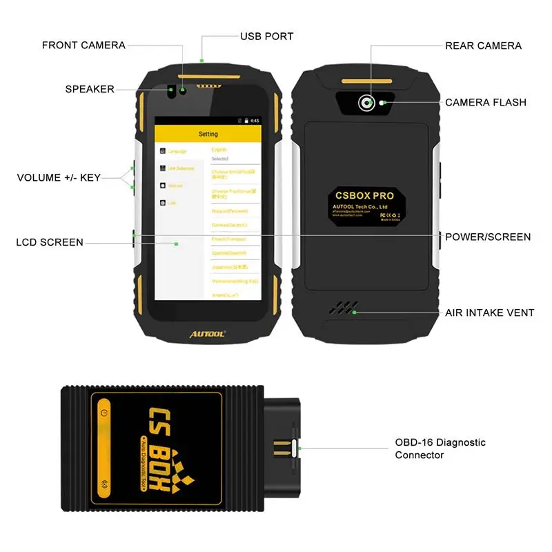 CARTOOL CS BOX Pro Multi Системы диагностики с Quad core Android 5 1 IP67 Рабочая платформа специальный