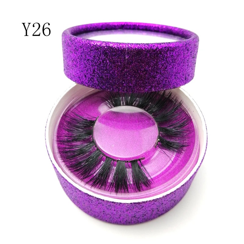 wholesale real mink eyelashes Mink private label designed Violet box natural long lashes | Красота и здоровье