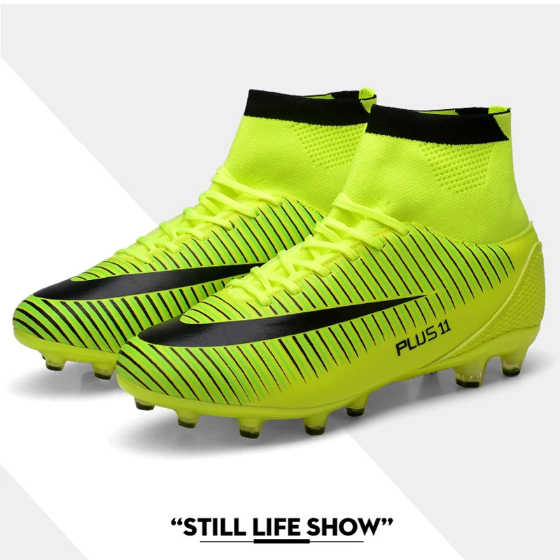 Футбольные бутсы высокие мужские футбольные FG/AG длинные шипы тренировочные