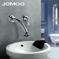 jomoo wall mounted bathroom basin faucet brass chrome waterfall spout sink vessel faucet mixer wall faucet