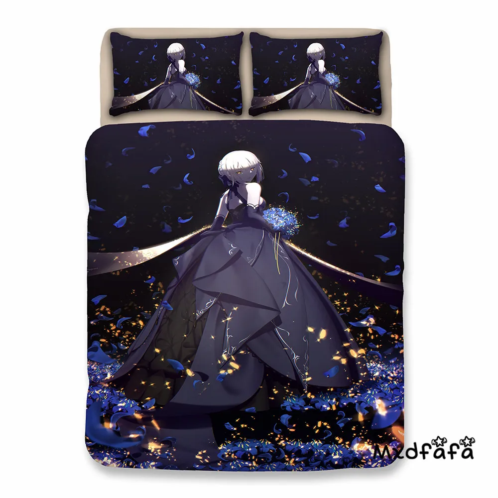 Комплект постельного белья с рисунком в стиле аниме Fate Grand Order выполнен