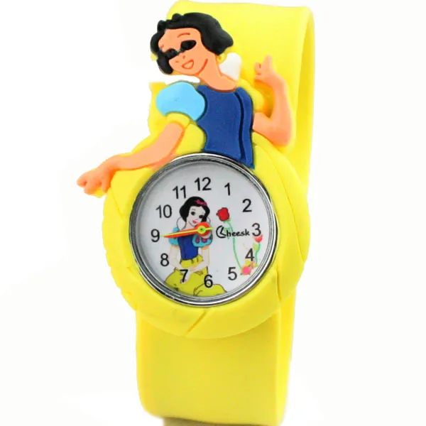 Yellow Snow White Мультяшный Q версия детской ракетки стол Многоцветный Микки животных фрукты Клубника автомобиль дети шаблон студенческий подарок - Цвет: Yellow Snow White