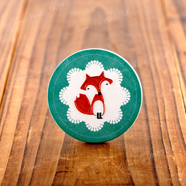 2 шт 45 мм Лисичка уникальная 3D рельефная большая круглая ручная работа узор