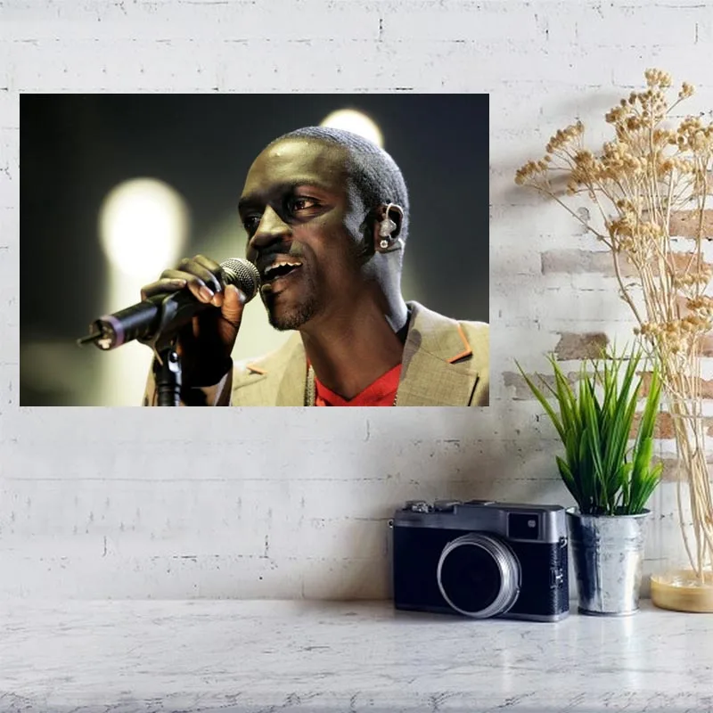 Изготовленный На Заказ Akon художественный плакат на холсте светильник Холст дома