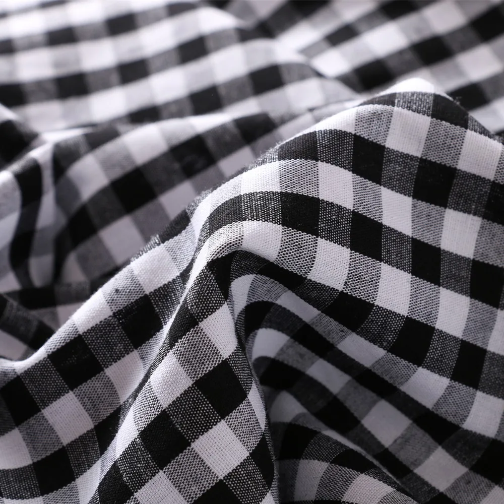 Женское черно белое клетчатое платье на бретельках с принтом в мелкую клетку|cami