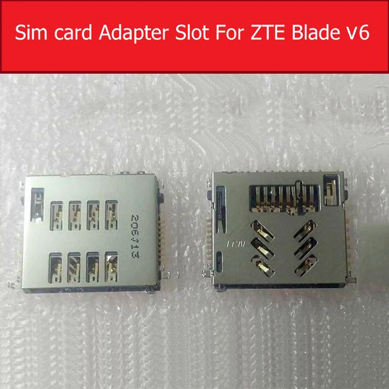 Подлинный слот для sim карты ZTE Blade V6 держатель считывания карт разъем разъема