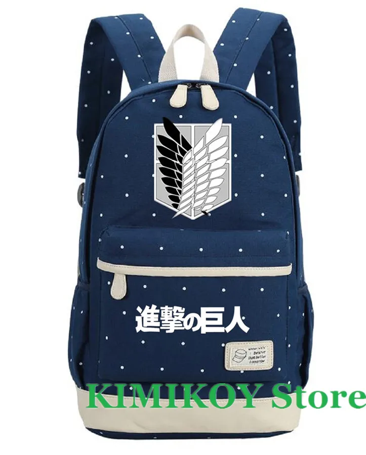 Kimikoy атака на Титанов Аниме Shingeki no Kyojin Косплэй рюкзак ноутбук школьная сумка