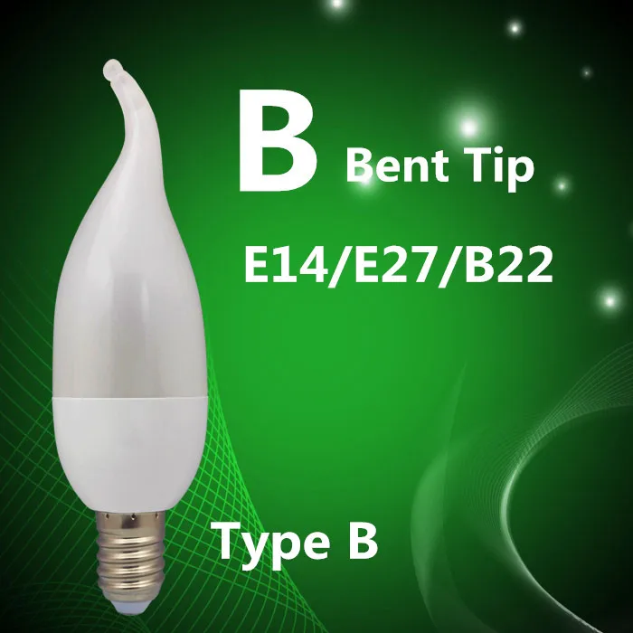Светодиодные лампы в форме кончика/хвоста 3 Вт 5 E14 E27 2835SMD 10 шт./лот Холодный/теплый