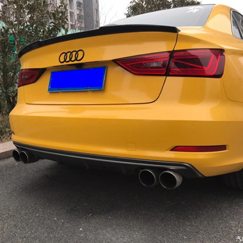 A3 S3 8V задний спойлер из углеродного волокна для Audi Sedan 2014-2017 V Style | Автомобили и