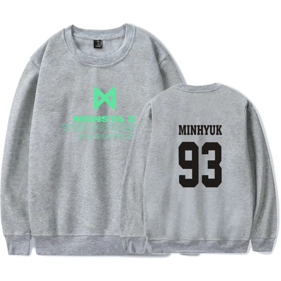 Толстовка Monsta X для мужчин и женщин свитшот худи в стиле K POP пуловер куртка пальто