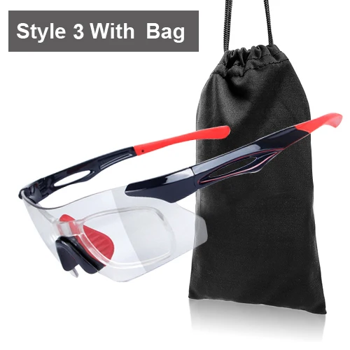Style 3 red bag NEWBOLER фотохромный велосипед солнцезащитные очки для мужчин и женщин спортивные солнцезащитные очки UV400 MTB дорожный велосипед очки для близорукости рамка защитные очки - Цвет: Style 3 red bag