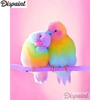 dispaint full squareround drill 5d diy diamond painting colored bird embroidery cross stitch 3d home decor a10314