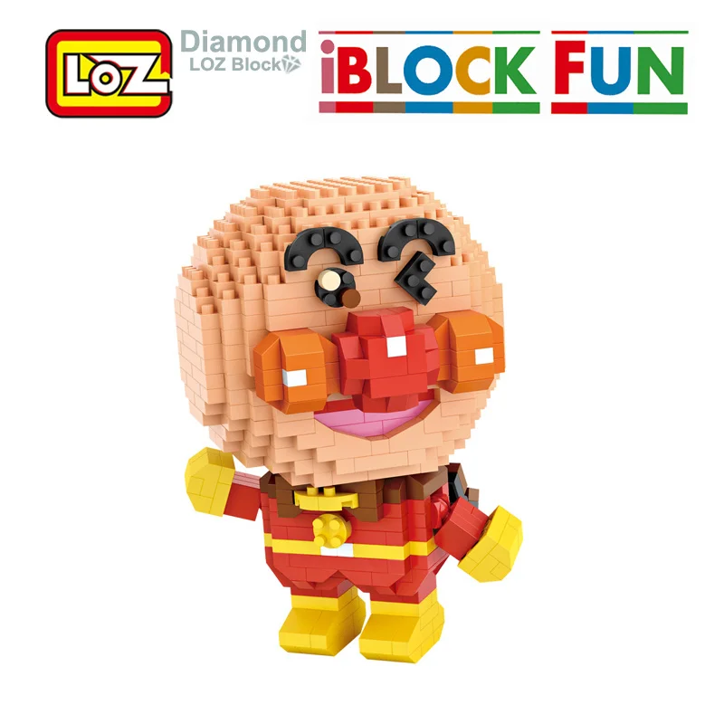 LOZ Anpanman фигурка аниме модель Миниатюрные фигурки блоки игрушки японский анпанмен