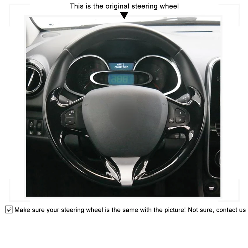 MEWANT черная накладка на руль из искусственной кожи для Renault Clio 4 2012 2016 Captur Samsung QM3 2013
