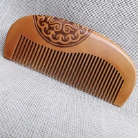 pocket peach wood comb anti static hair care wooden combs natural curved sandalwood head massage comb salon barber styling tool