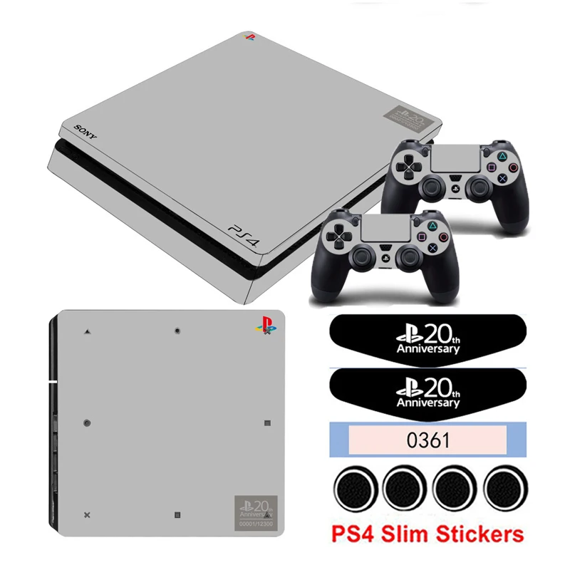 Виниловая наклейка для консоли Playstation 4 Slim и контроллера наклейки геймпада PS4 20