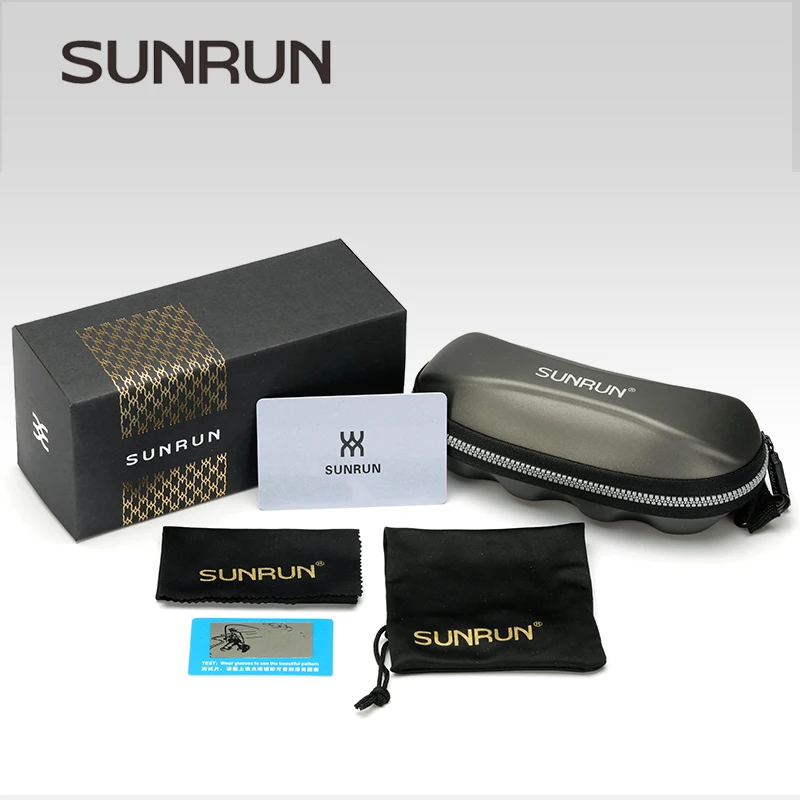 SUNRUN мужские поляризованные солнцезащитные очки брендовый дизайн квадратные для