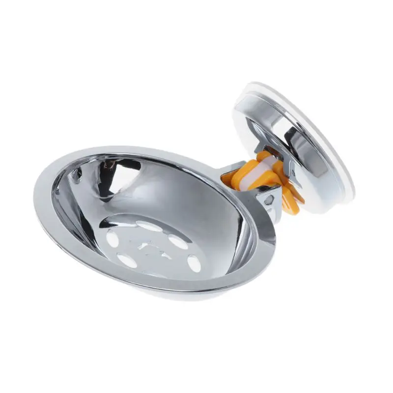 

Stainless Steel Vacuum Suction Cup Soap Holder Soap Dish for Bathroom Kitchen