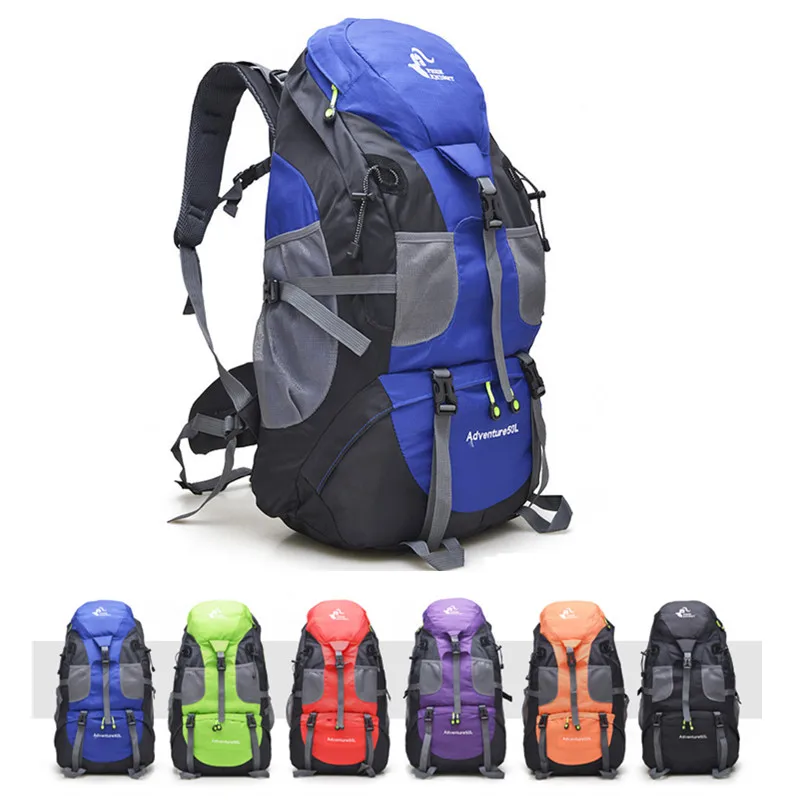 

50L Outdoor Hiking Bag 6 Colors Waterproof Tourist Travel Mountain Backpack,Trekking Camping Climbing Sport Bags