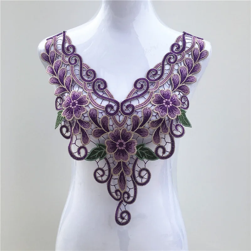 1 шт. вышитый кружевной воротник бабочка Венеция Аппликация Вышивка Шитье на