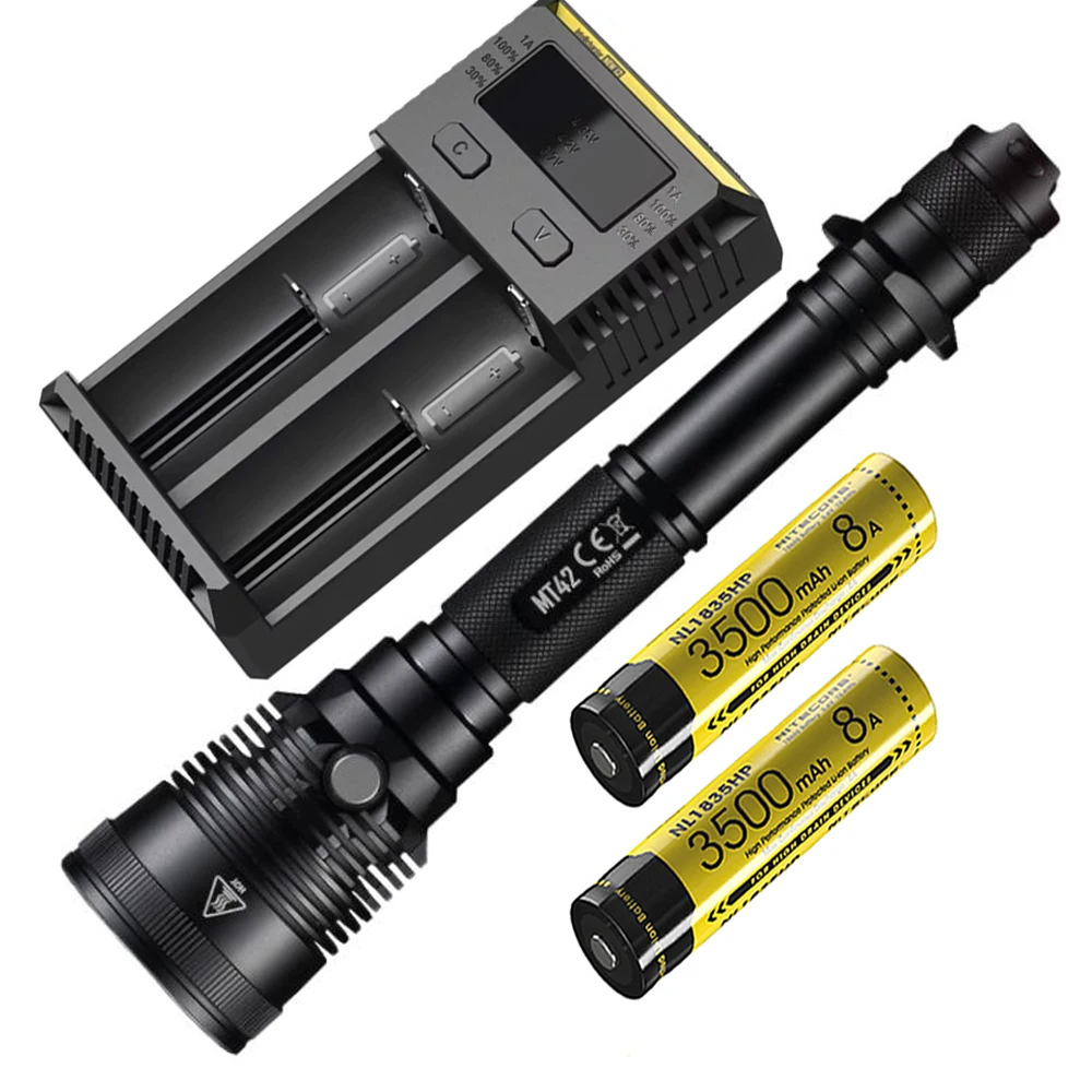 NITECORE MT42 Портативный фонарик CREE XHP35 HD max 1800 люменисцентный тактический комплект