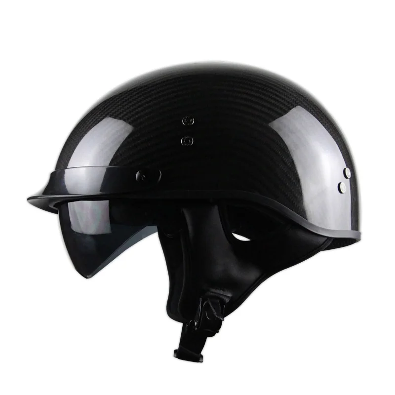 Мотоциклетный шлем из углеродного волокна винтажный Ретро внутренний козырек |
