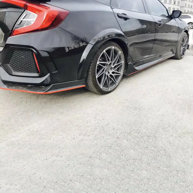 Колеса Изогнутые Брови боковые крыла вспышки планки подходят для Honda Civic Тип-R Стиль
