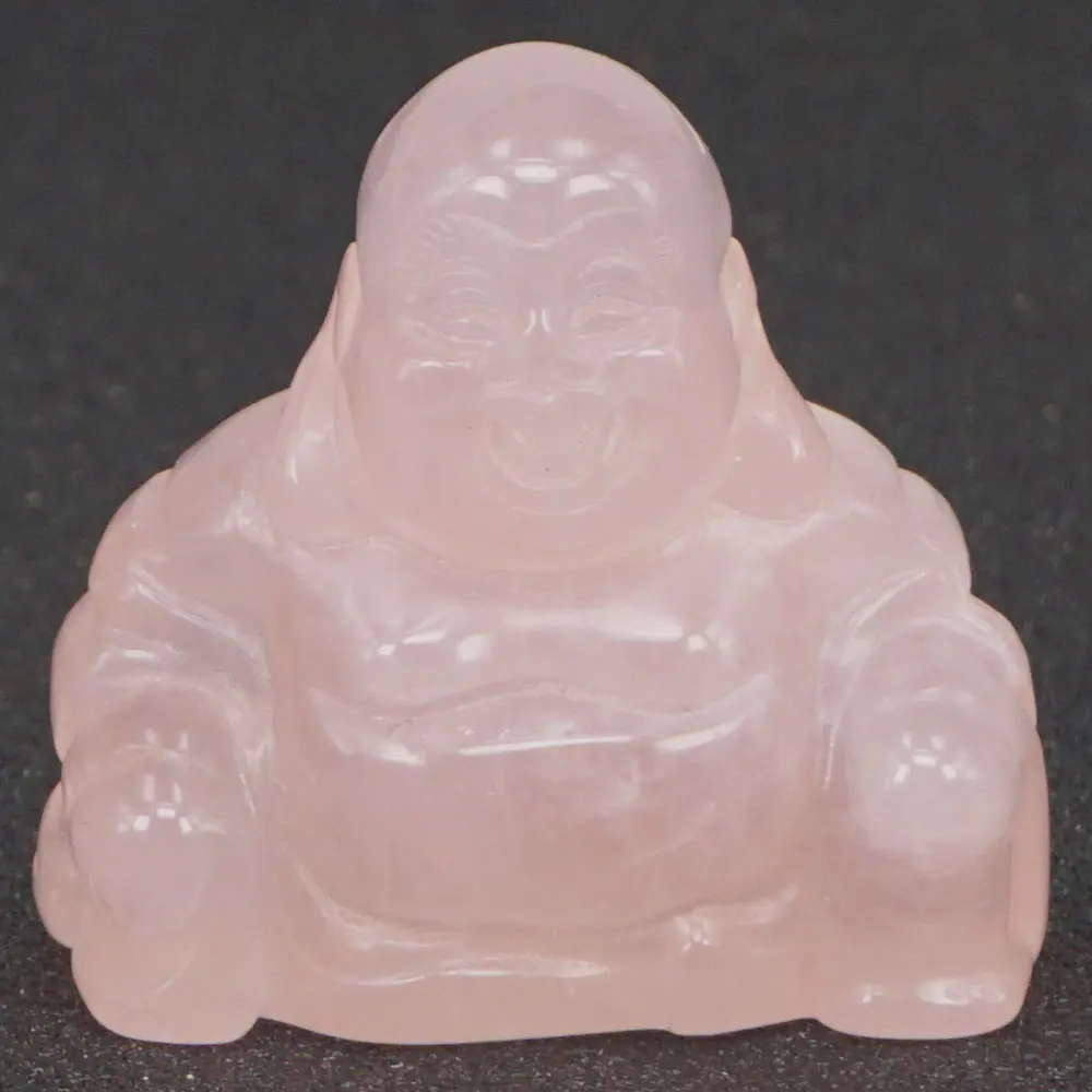 1 4 &quotнатуральный розовый кварц Maitreya Будда камень резная Фигурка ремесла Lucky Chakra