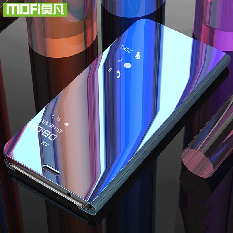 Для Xiaomi Redmi Note 6 Pro Чехол smart cover прозрачное зеркальное стекло view Note6 filp для чехол 360