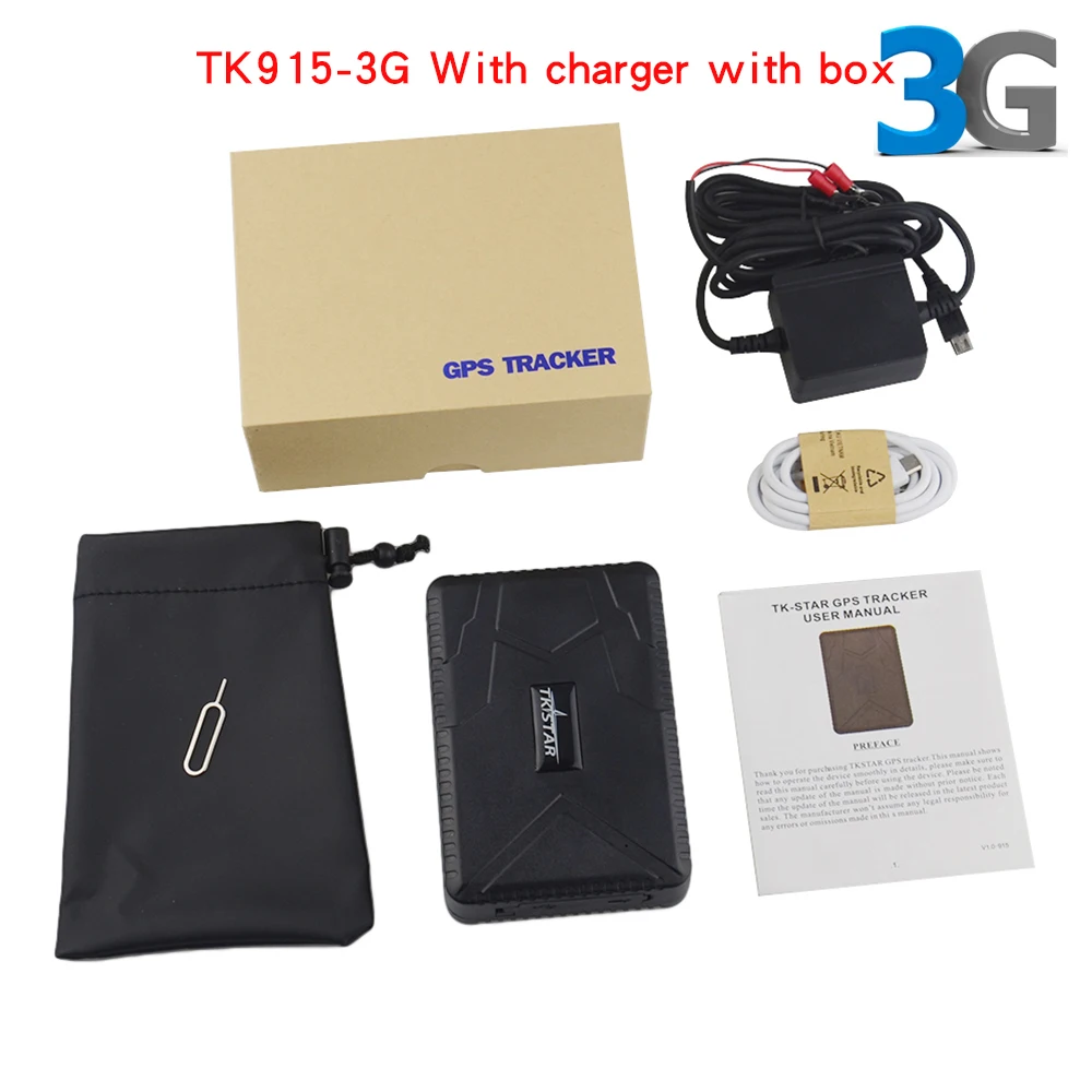 TK915-3G charger2 Многофункциональный смарт-автомобиль gps трекер TK915/TK915-3G устройство слежения в реальном времени удаленно голосовой монитор встряхивания сигнализации Водонепроницаемый - Цвет: TK915-3G charger2