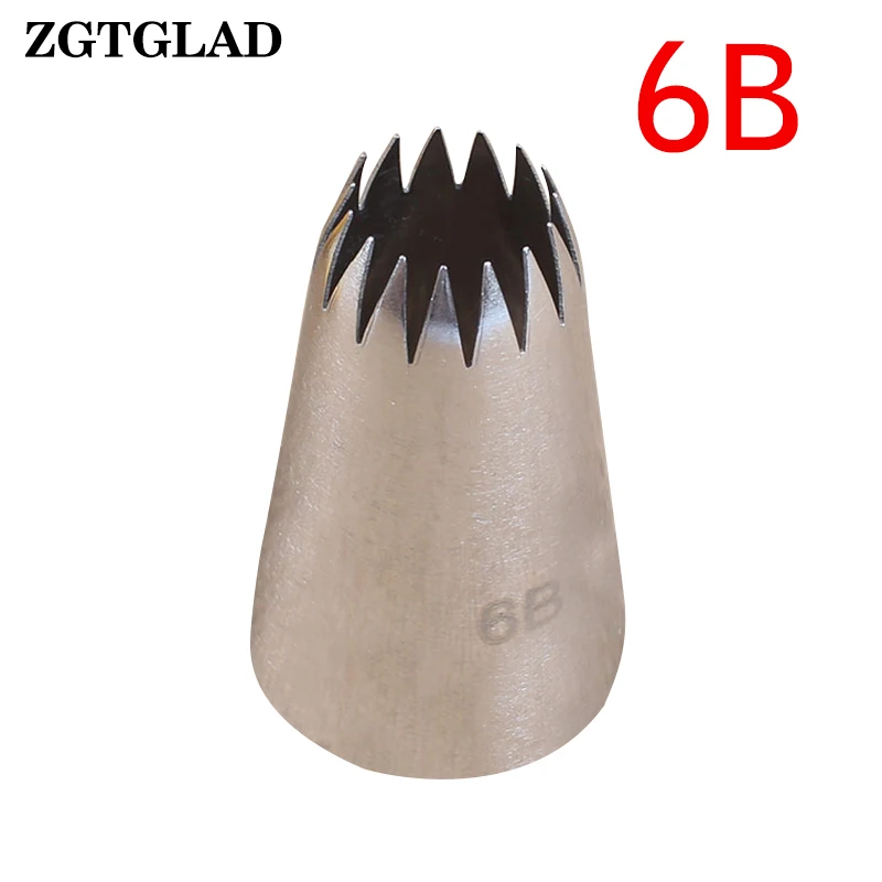 ZGTGLAD 6B #1 шт. насадки для украшения тортов трубка письма из нержавеющей стали