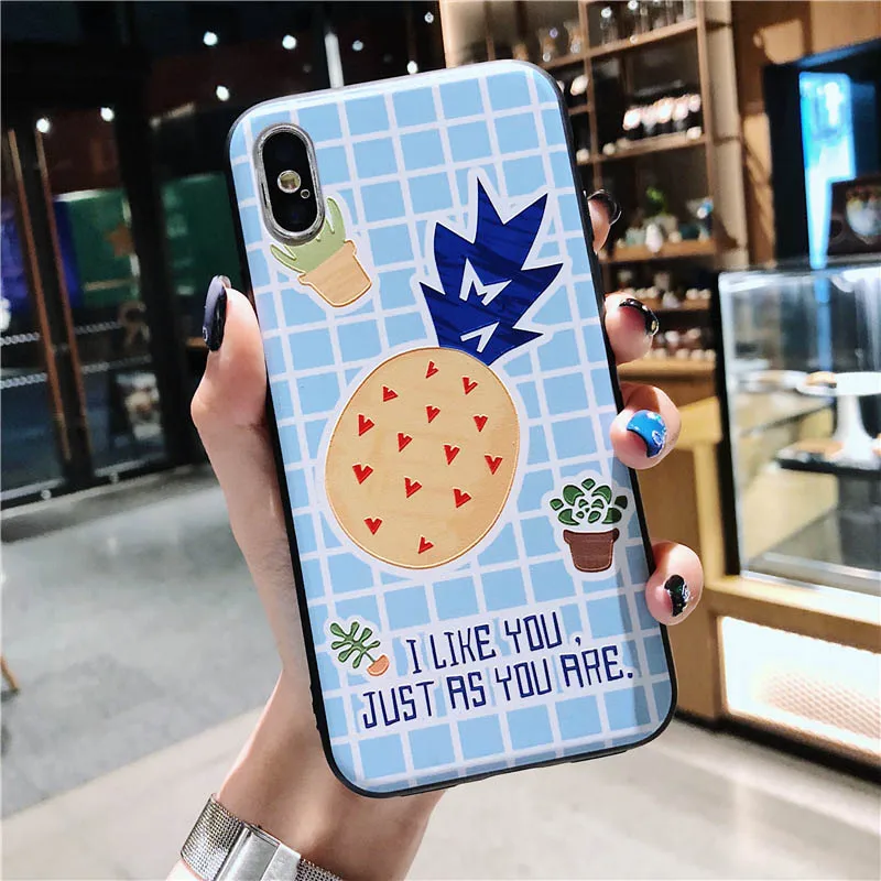 Magic mirror pineapple Phone Case For iphone XR XS Max X 8 7 6 6s Plus Fashion Stylish Soft TPU+PC Cover Lovers | Мобильные телефоны