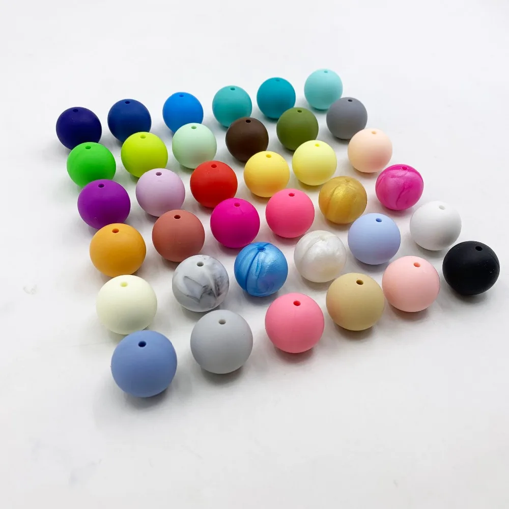 Бесплатная доставка силиконовая бусина 20 мм без бисфенола А для детского жевания
