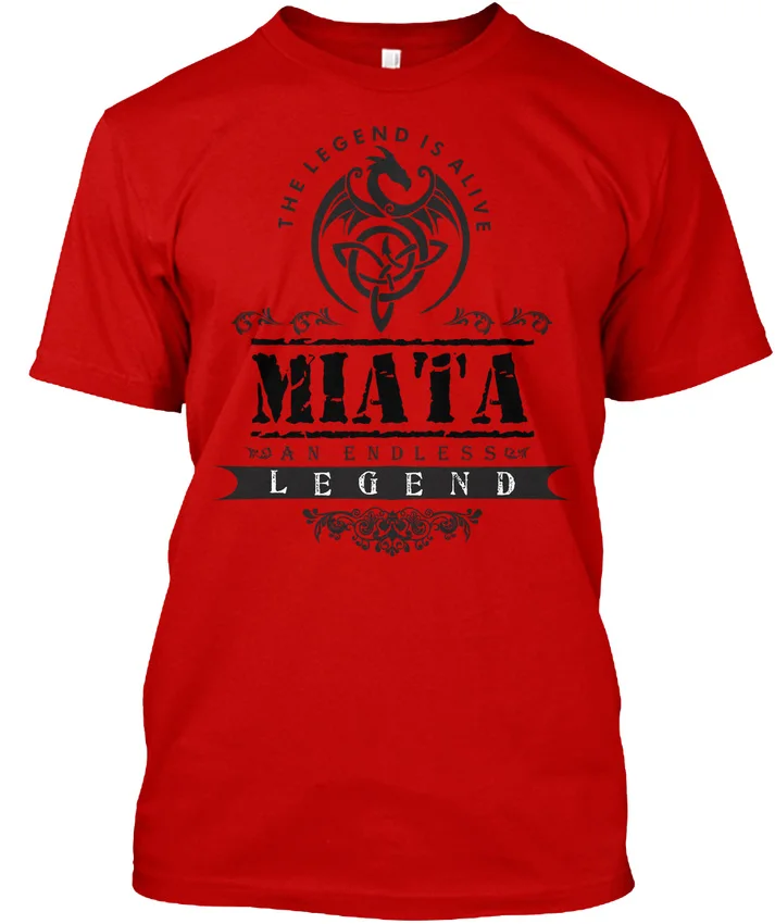 Легенда жива Miata бесконечные Премиум Футболка T-Shirt100 % хлопок Повседневная |