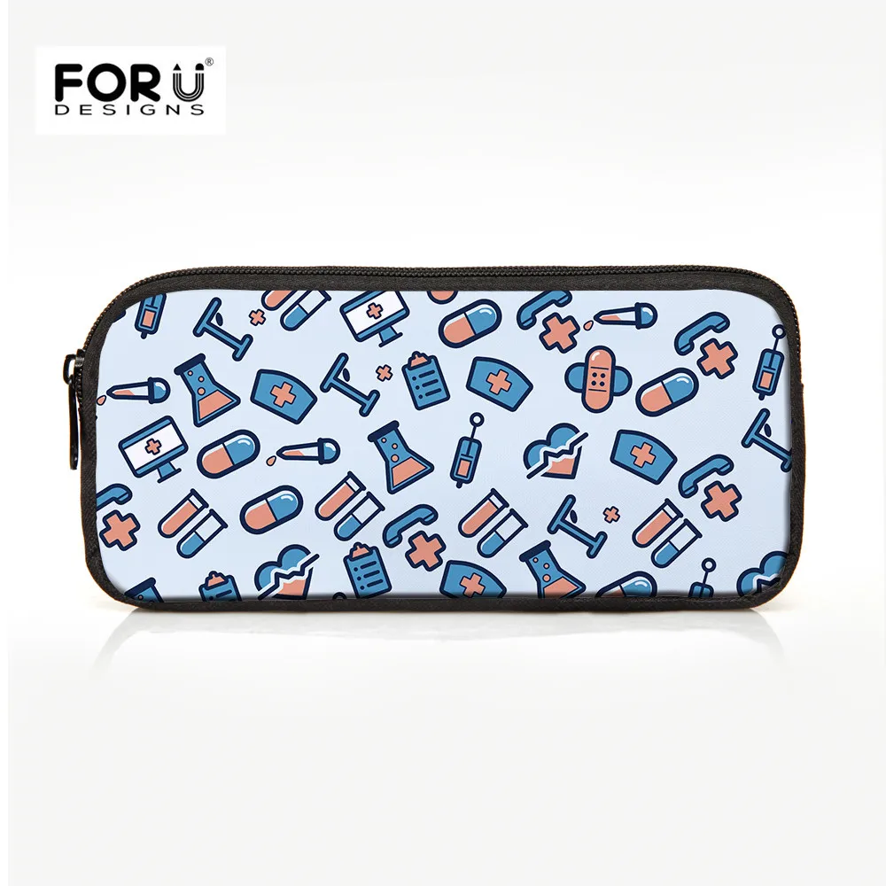 FORUDESIGNS/женская сумка для макияжа с рисунком медсестры и доктора; модные косметички; Детские сумки-карандаши; детские сумки для ручек; Новинка - Цвет: CC4064K