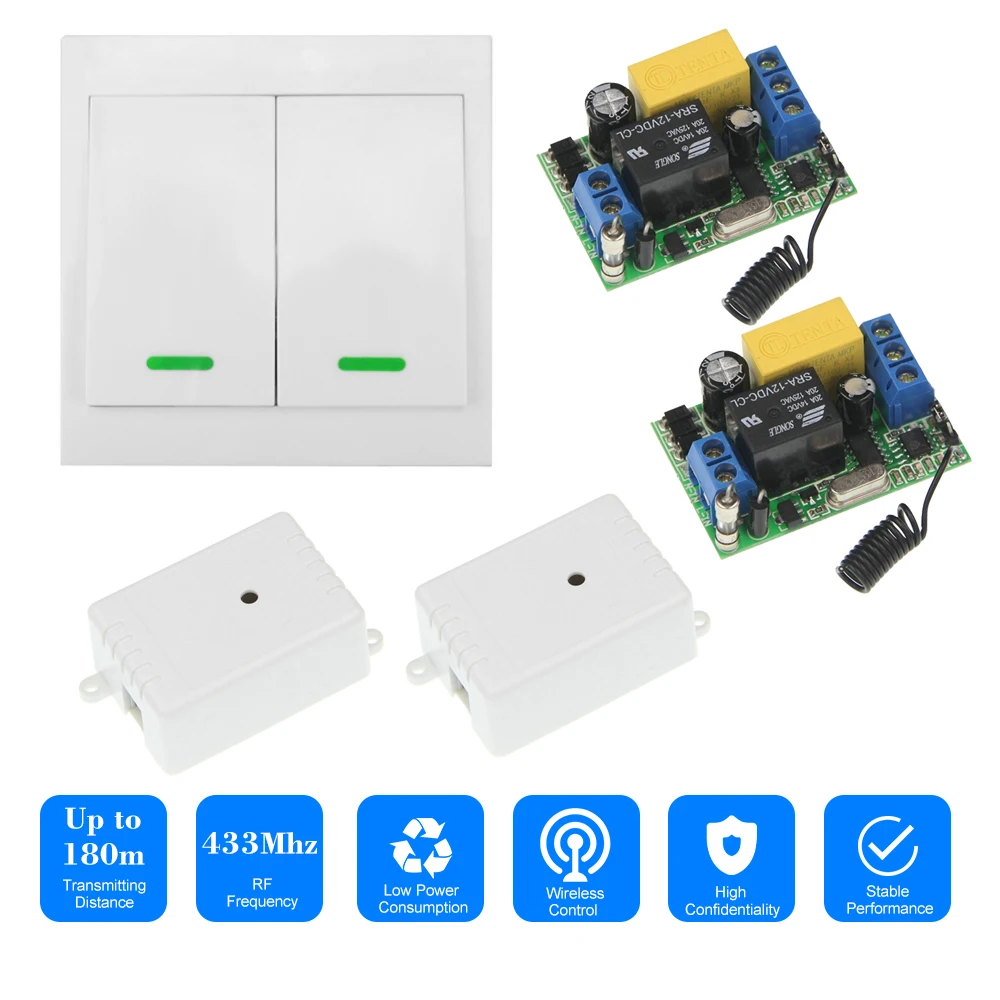 Беспроводной пульт дистанционного управления Переключатель Приемник 433 МГц