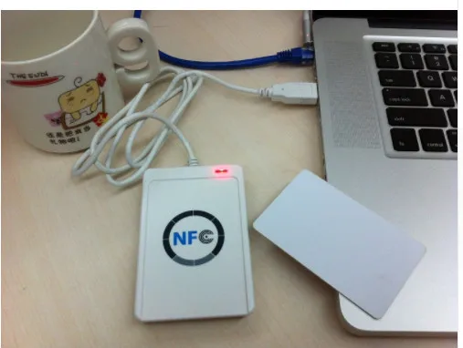 Считыватель 13,56 МГц Rfid считыватель+ 5 шт. Rfid IC белая карта Поддержка Android Linux Windows
