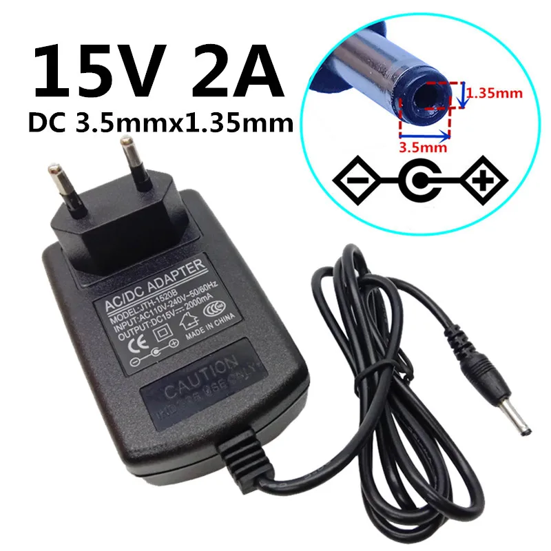 15V 2A 3 5 мм * 1 35 100-240 В переменного тока/DC адаптер-преобразователь переключения