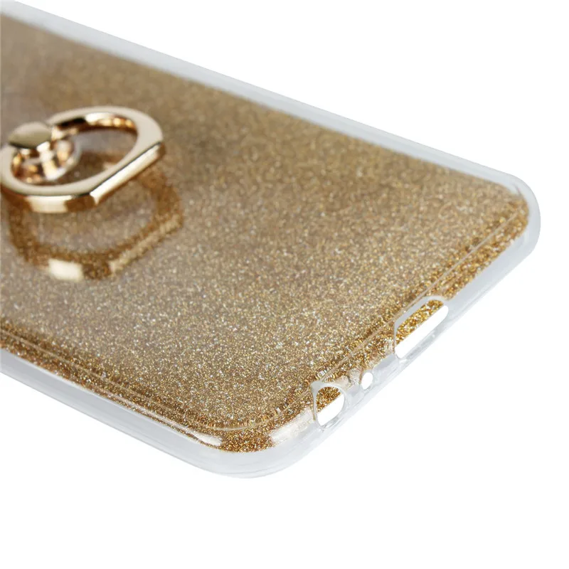For Samsung Galaxy J4 Plus Case Shiny Glitter Bling Silicon Phone Cover Prime Finger Ring Funda |