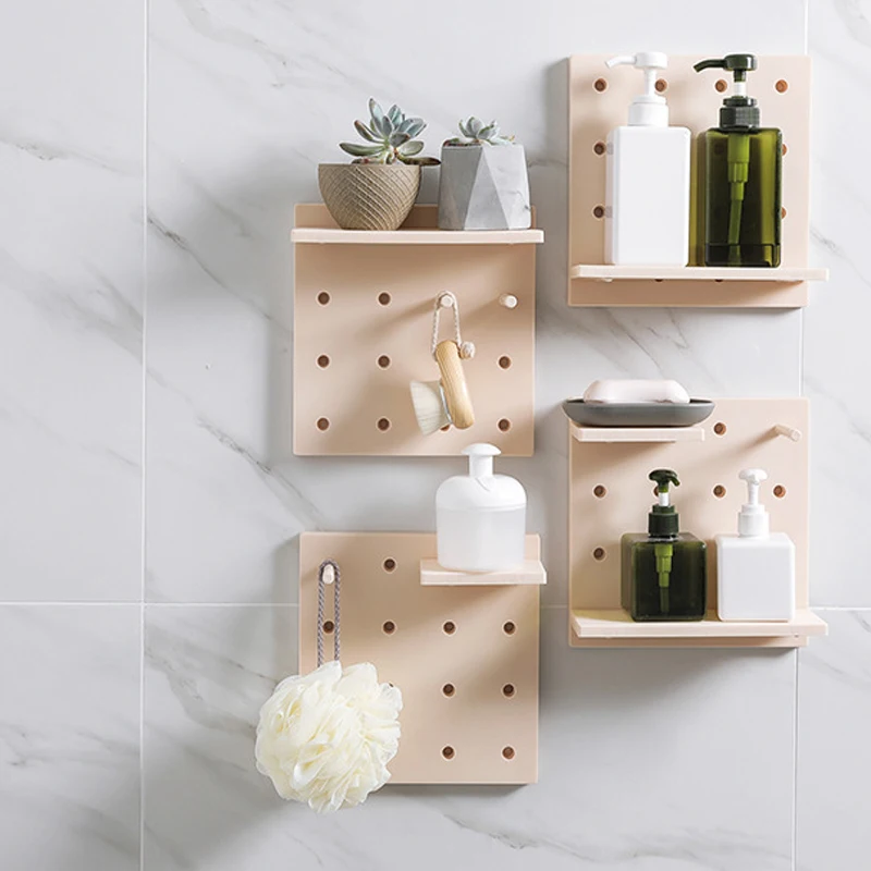 Дома DIY украшения отверстие ПЛАСТИНА настенная стойка для хранения гостиной