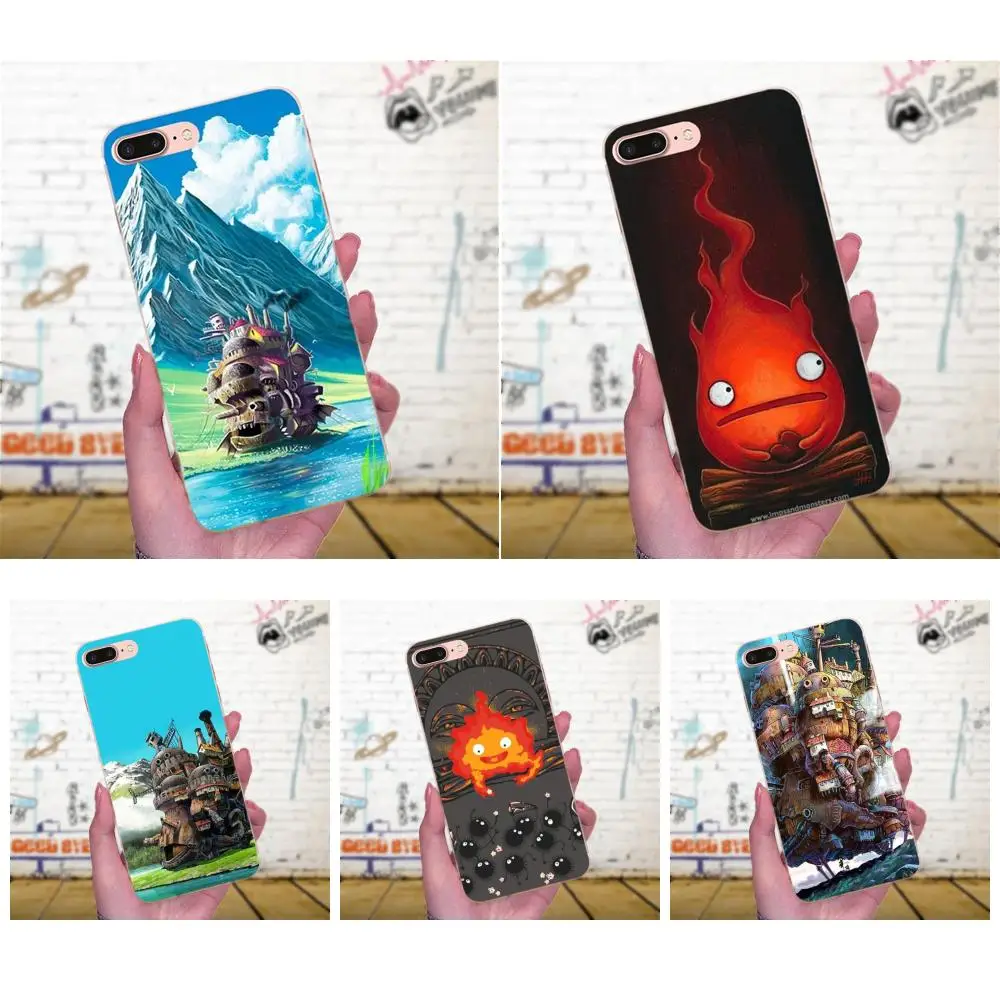 Мягкий чехол с принтом Studio Ghibli Howl подвижным замком для Xiaomi Redmi Note 2 3 3S 4 4A 4X 5 5A 6 6A Pro