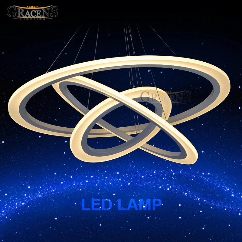 Современная светодиодная люстра светильник акриловая Подвесная лампа белая