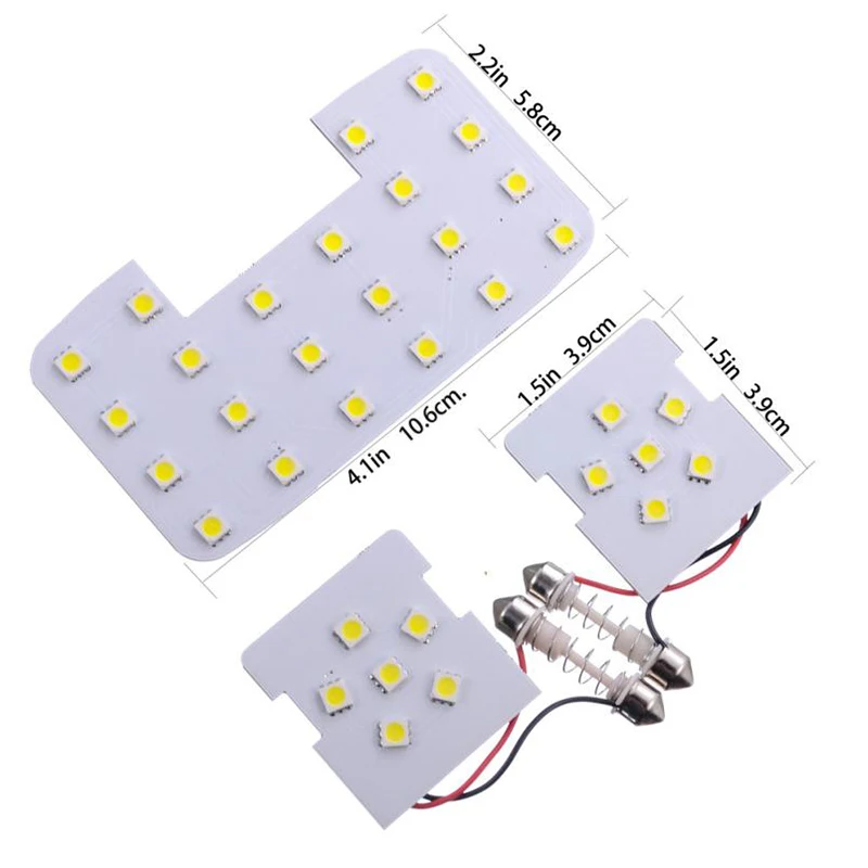 3 предмета в комплекте Автомобильный светодиодный лампочка лампа для чтения