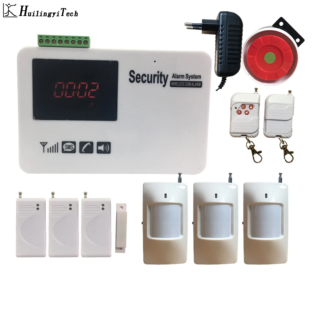 

Free shipping! Android IOS APP Control Wireless Home Security GSM Alarm System two way Intercom SMS notice for power off