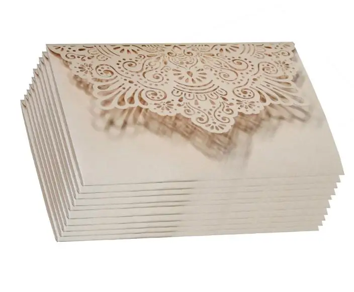 100 шт Темно-синие приглашение крышка День благодарения желание приглашает держателя карты карман Свадьба День рождения Бизнес вечерние сувениры